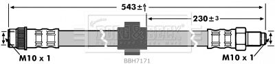 BORG & BECK Тормозной шланг BBH7171